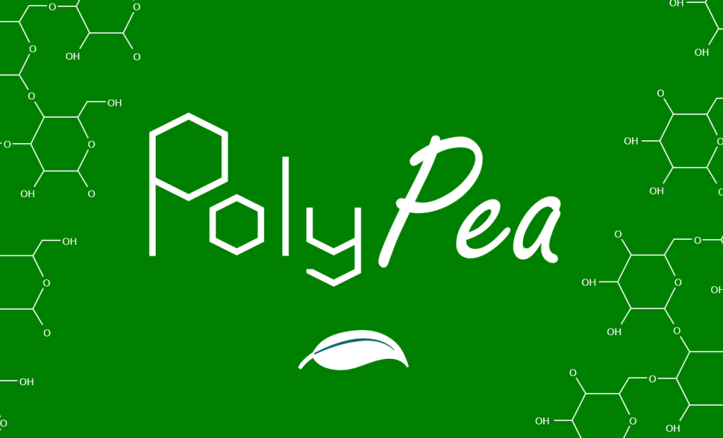 logo polypea bioplastique de pois